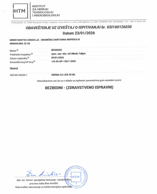 Odobrenje Ministarstva zdravlja Republike Srbije